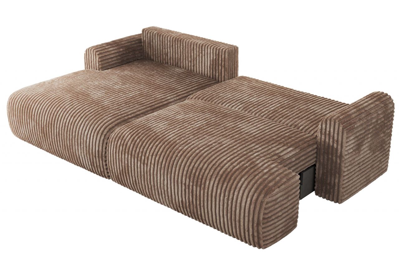 Narożnik TONO L - strona lewa - brązowy, sztruks