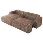 Narożnik TONO L - strona lewa - brązowy, sztruks