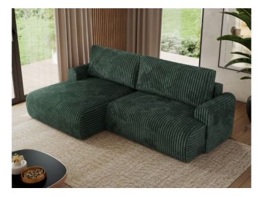 Narożnik TONO L - strona lewa - zielony, sztruks