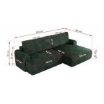 Narożnik TONO L - strona lewa - zielony, sztruks