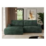 Narożnik TONO L - strona lewa - zielony, sztruks