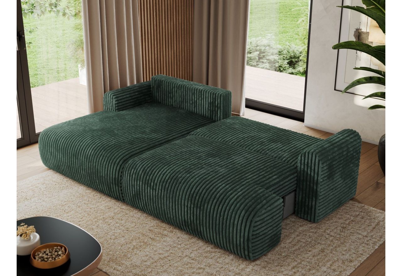 Narożnik TONO L - strona lewa - zielony, sztruks