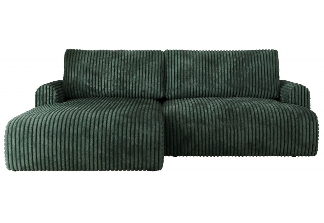 Narożnik TONO L - strona lewa - zielony, sztruks