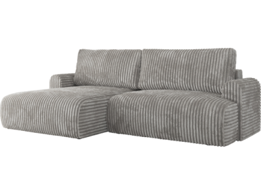 Narożnik TONO L - strona lewa - jasnoszary, sztruks