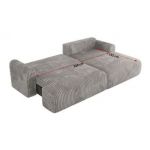 Narożnik TONO L - strona lewa - jasnoszary, sztruks