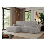 Narożnik TONO L - strona lewa - jasnoszary, sztruks