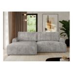 Narożnik TONO L - strona lewa - jasnoszary, sztruks