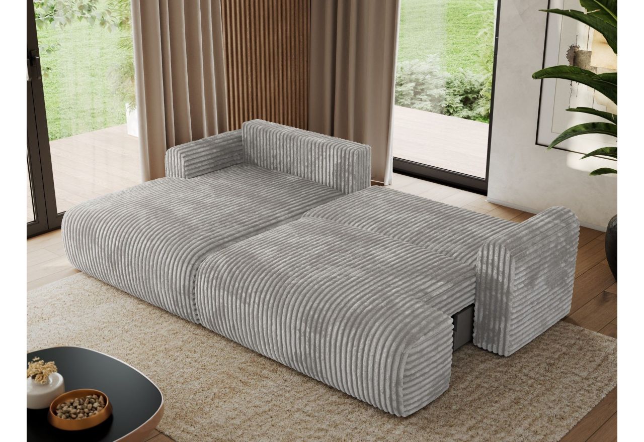 Narożnik TONO L - strona lewa - jasnoszary, sztruks