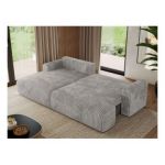 Narożnik TONO L - strona lewa - jasnoszary, sztruks