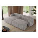 Narożnik TONO L - strona lewa - jasnoszary, sztruks