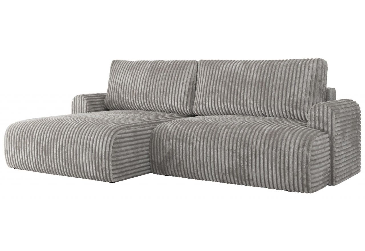 Narożnik TONO L - strona lewa - jasnoszary, sztruks