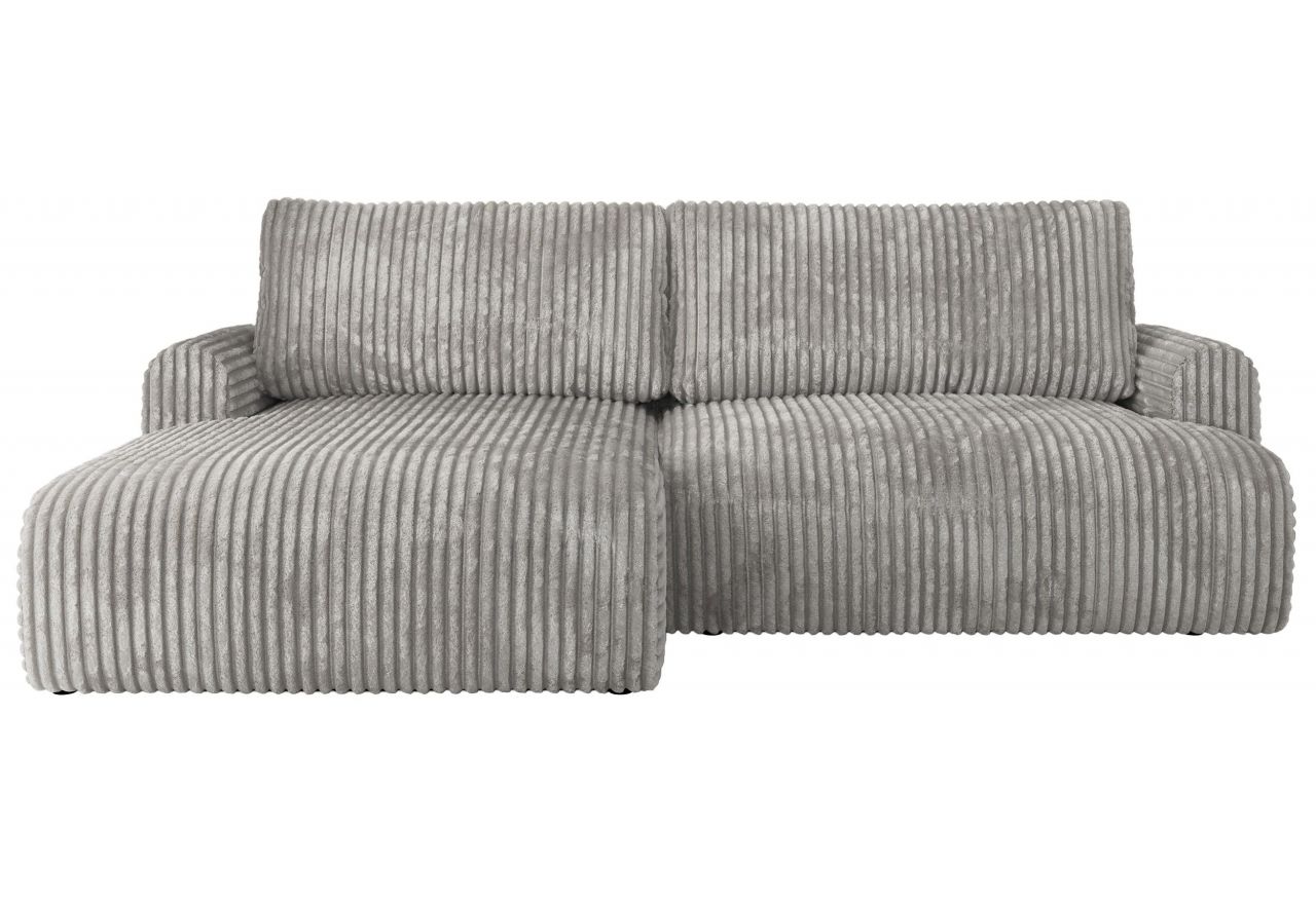 Narożnik TONO L - strona lewa - jasnoszary, sztruks