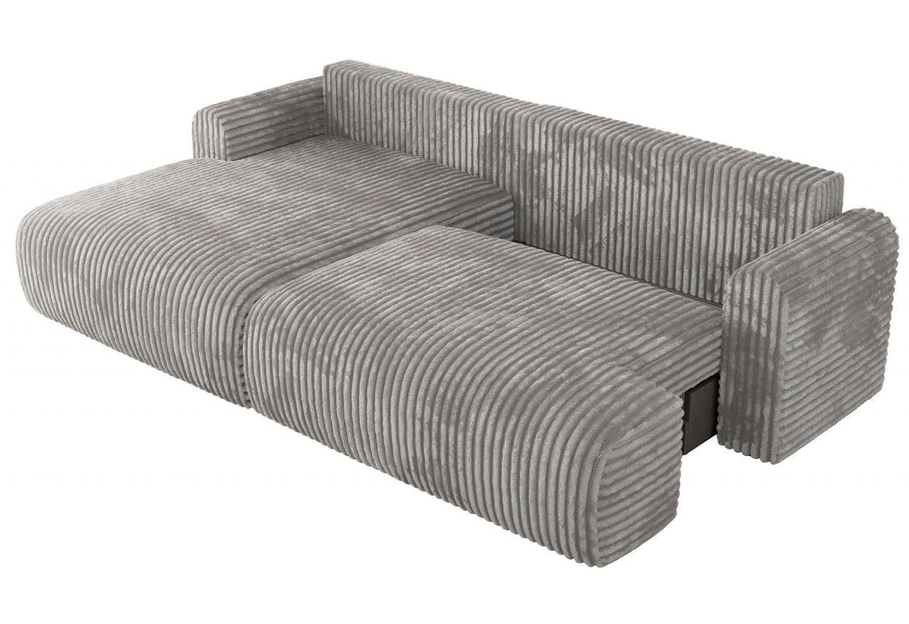 Narożnik TONO L - strona lewa - jasnoszary, sztruks