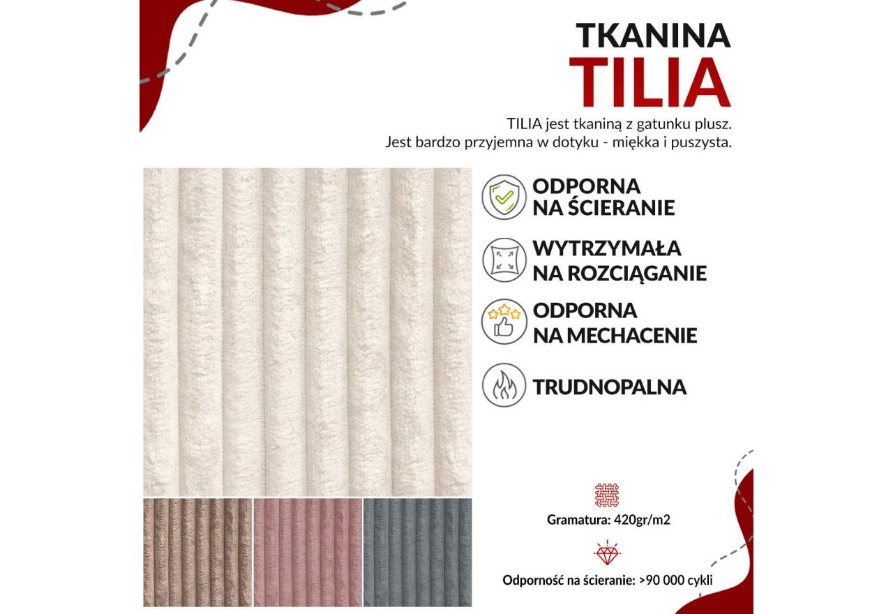 Narożnik TONO L - strona lewa - jasnoszary, sztruks