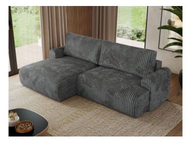 Narożnik TONO L - strona lewa - szary, sztruks