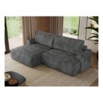 Narożnik TONO L - strona lewa - szary, sztruks