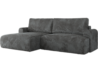 Narożnik TONO L - strona lewa - szary, sztruks