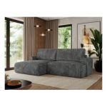 Narożnik TONO L - strona lewa - szary, sztruks