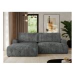 Narożnik TONO L - strona lewa - szary, sztruks