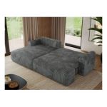 Narożnik TONO L - strona lewa - szary, sztruks