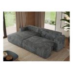 Narożnik TONO L - strona lewa - szary, sztruks