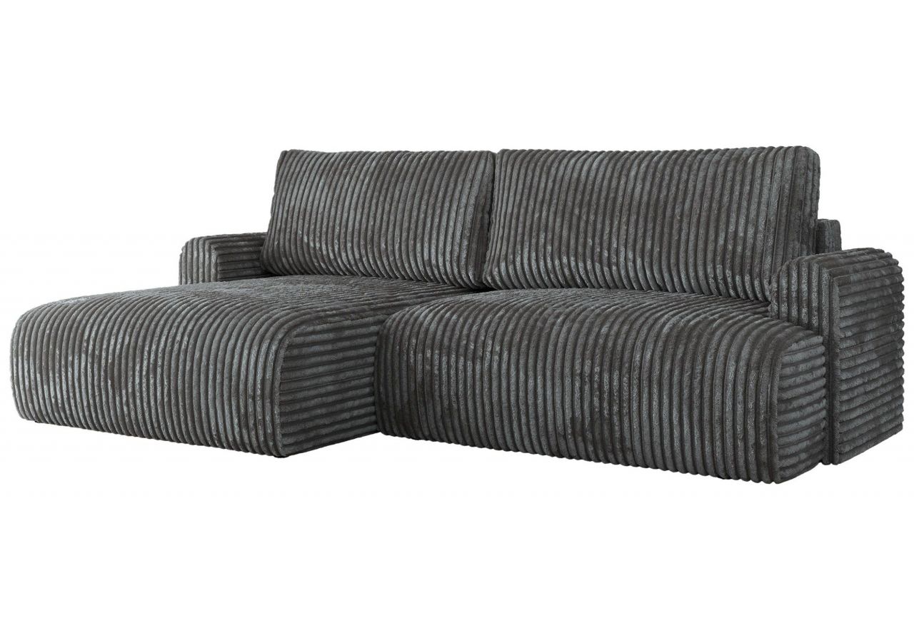 Narożnik TONO L - strona lewa - szary, sztruks