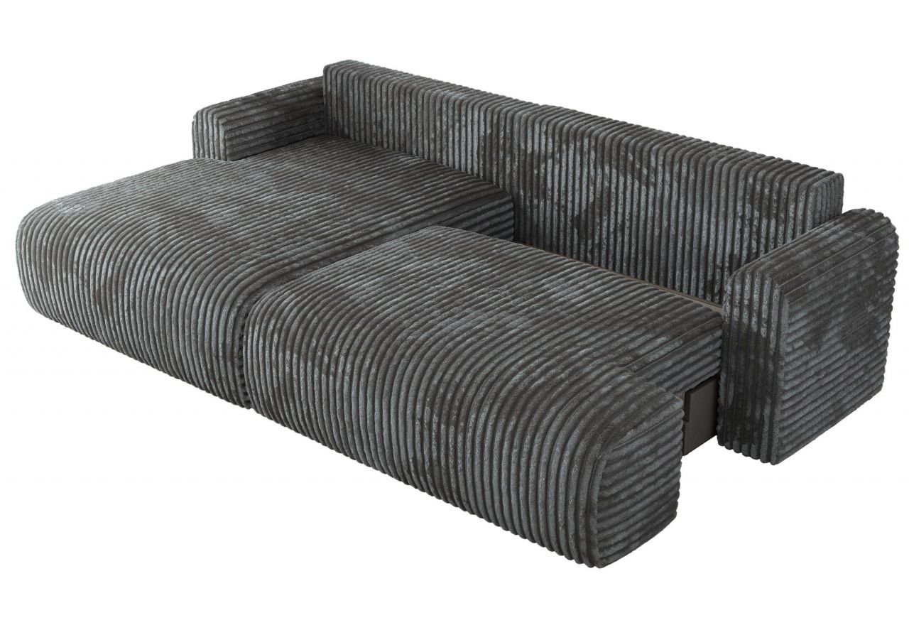 Narożnik TONO L - strona lewa - szary, sztruks