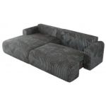 Narożnik TONO L - strona lewa - szary, sztruks