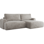 Narożnik TONO L - strona prawa - jasnoszary, plusz