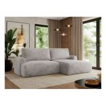 Narożnik TONO L - strona prawa - jasnoszary, plusz