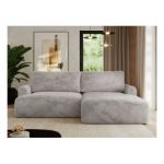 Narożnik TONO L - strona prawa - jasnoszary, plusz