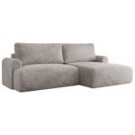 Narożnik TONO L - strona prawa - jasnoszary, plusz