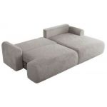 Narożnik TONO L - strona prawa - jasnoszary, plusz