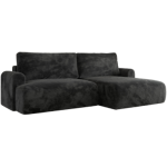 Narożnik TONO L - strona prawa - ciemnoszary, plusz