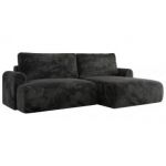 Narożnik TONO L - strona prawa - ciemnoszary, plusz