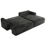 Narożnik TONO L - strona prawa - ciemnoszary, plusz