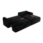 Narożnik TONO L - strona prawa - czarny, plusz