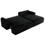 Narożnik TONO L - strona prawa - czarny, plusz