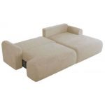 Narożnik TONO L - strona prawa - kremowy, plusz