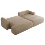 Narożnik TONO L - strona prawa - beżowy, plusz