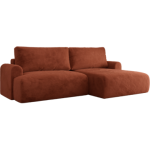 Narożnik TONO L - strona prawa - pomarańczowy, plusz