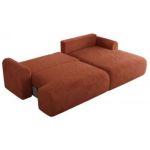 Narożnik TONO L - strona prawa - pomarańczowy, plusz