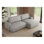 Narożnik TONO L - strona prawa - jasnoszary, struktura