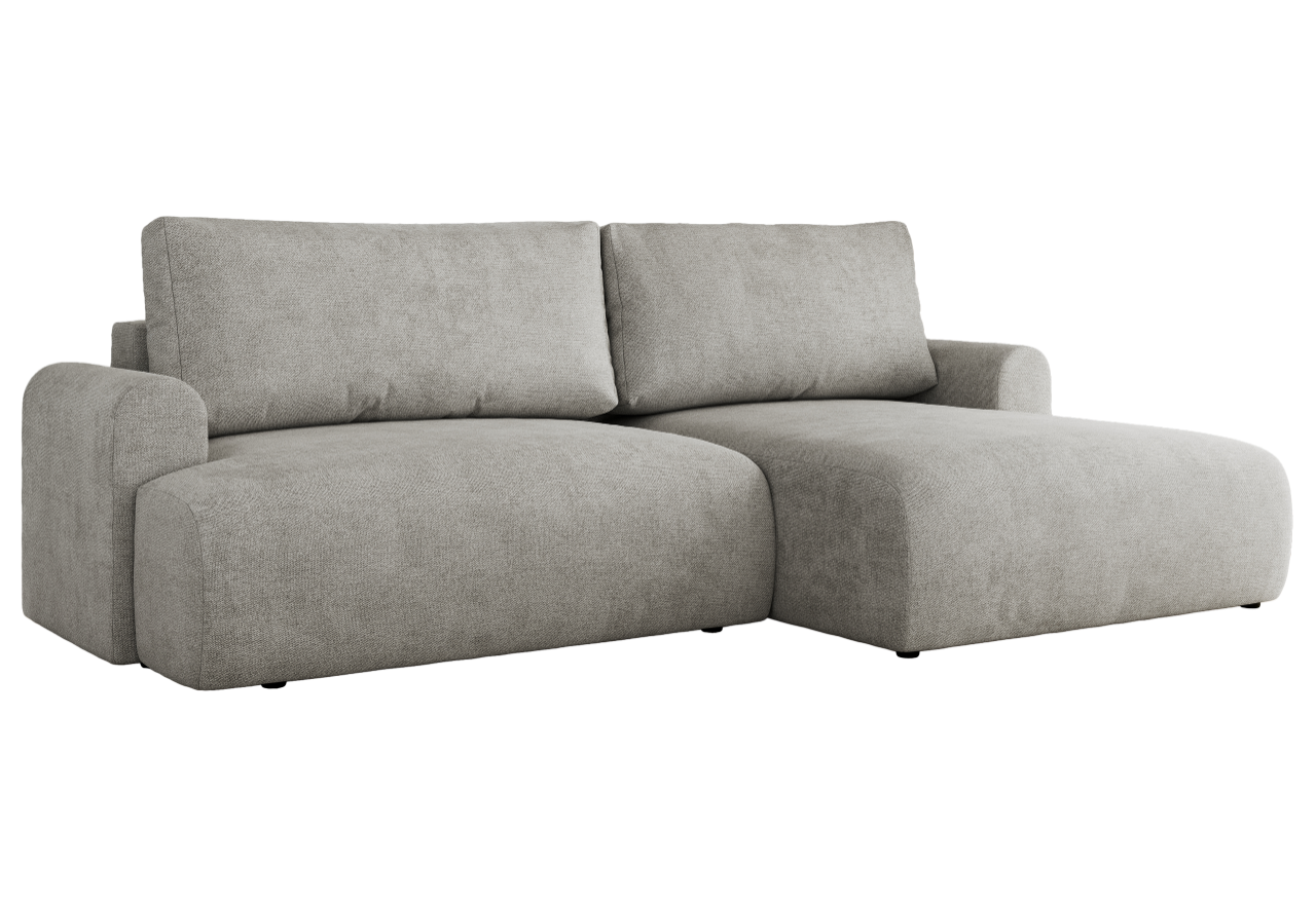 Narożnik TONO L - strona prawa - jasnoszary, struktura