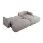 Narożnik TONO L - strona prawa - jasnoszary, struktura