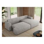 Narożnik TONO L - strona prawa - jasnoszary, struktura