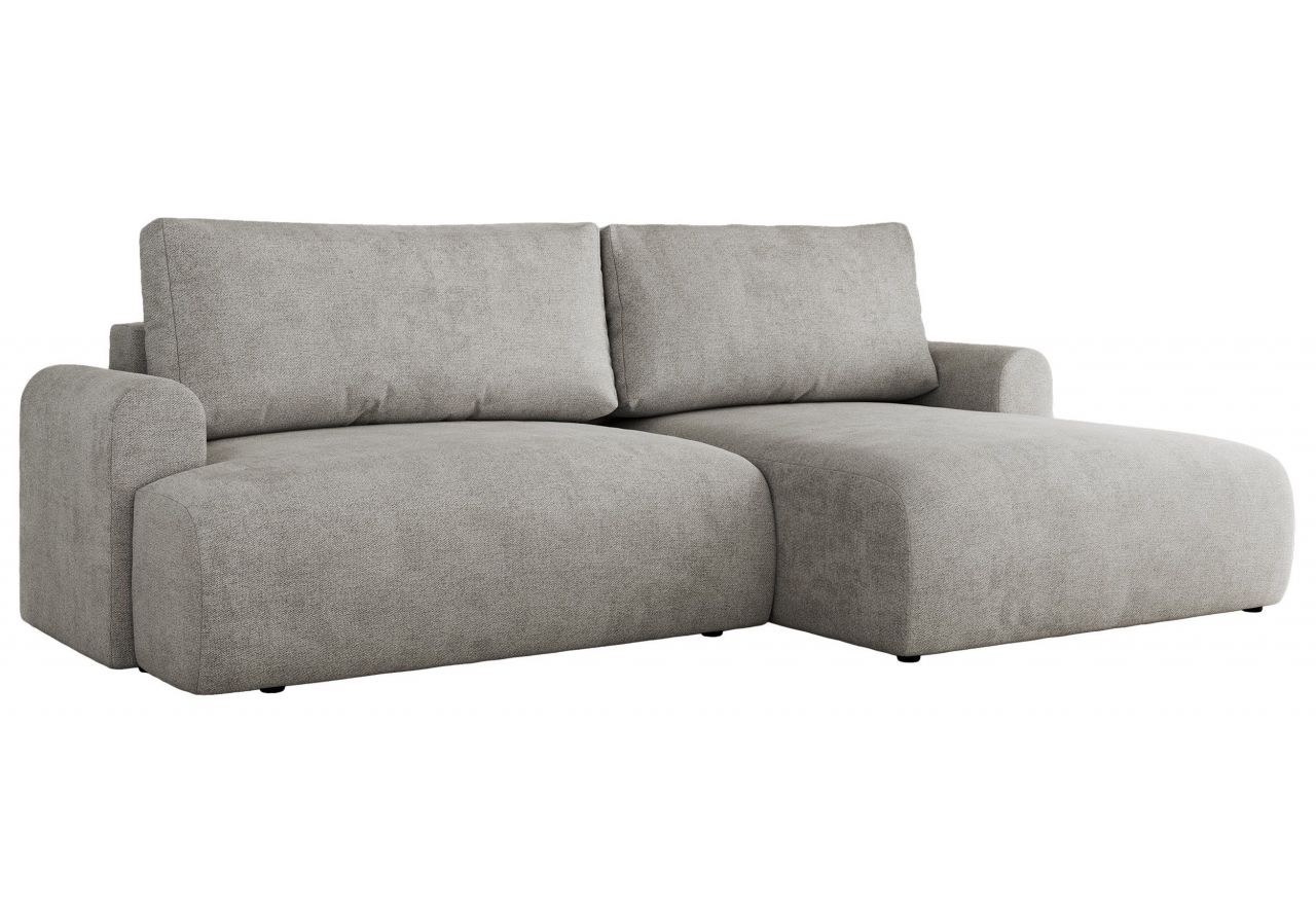 Narożnik TONO L - strona prawa - jasnoszary, struktura