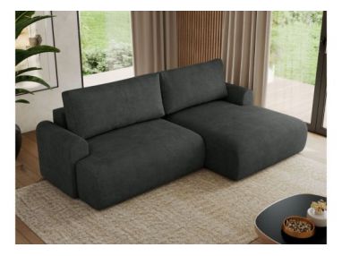 Narożnik TONO L - strona prawa - ciemnoszary, struktura