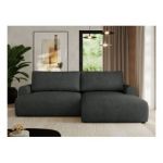 Narożnik TONO L - strona prawa - ciemnoszary, struktura