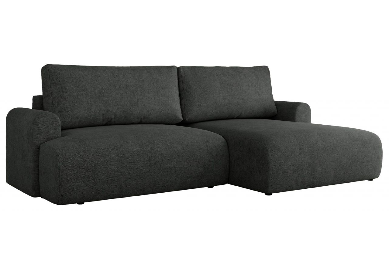 Narożnik TONO L - strona prawa - ciemnoszary, struktura